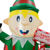 Maxbell Christmas Inflatables Elf Lighted Xmas Blow up for Porch Home Decor Festive