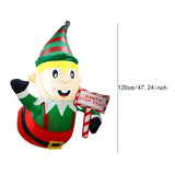 Maxbell Christmas Inflatables Elf Lighted Xmas Blow up for Porch Home Decor Festive