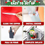 Maxbell Christmas Inflatables Elf Lighted Xmas Blow up for Porch Home Decor Festive