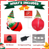Maxbell Christmas Inflatables Elf Lighted Xmas Blow up for Porch Home Decor Festive