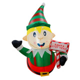 Maxbell Christmas Inflatables Elf Lighted Xmas Blow up for Porch Home Decor Festive