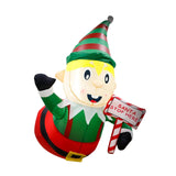 Maxbell Christmas Inflatables Elf Lighted Xmas Blow up for Porch Home Decor Festive
