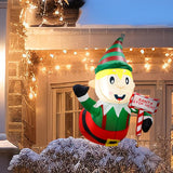Maxbell Christmas Inflatables Elf Lighted Xmas Blow up for Porch Home Decor Festive