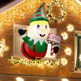Maxbell Christmas Inflatables Elf Lighted Xmas Blow up for Porch Home Decor Festive