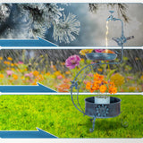 Maxbell Bird Bath with Flower Planter Pedestal Metal for Outdoor for Patio Yard Lawn