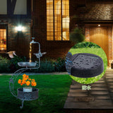 Maxbell Bird Bath with Flower Planter Pedestal Metal for Outdoor for Patio Yard Lawn