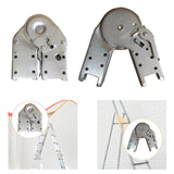 Maxbell Attic Ladder Hasp Hinge Joint Connector for Home, Job Site 0-180° Adjustable 58x21mm Interface