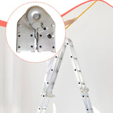 Maxbell Attic Ladder Hasp Hinge Joint Connector for Home, Job Site 0-180° Adjustable 58x21mm Interface