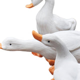 Maxbell 3x Duck Figurines Art Crafts Small Sculptures for Porch Indoor Outdoor Shelf