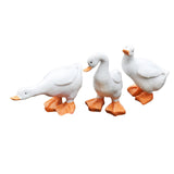 Maxbell 3x Duck Figurines Art Crafts Small Sculptures for Porch Indoor Outdoor Shelf