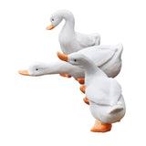 Maxbell 3x Duck Figurines Art Crafts Small Sculptures for Porch Indoor Outdoor Shelf