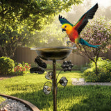 Maxbell Standing Bird Bath Bowl Gift Landscape Bird Feeder Tray for Park Porch Patio Gold