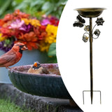Maxbell Standing Bird Bath Bowl Gift Landscape Bird Feeder Tray for Park Porch Patio Gold