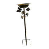 Maxbell Standing Bird Bath Bowl Gift Landscape Bird Feeder Tray for Park Porch Patio Gold