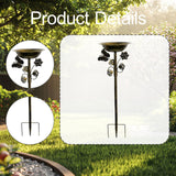 Maxbell Standing Bird Bath Bowl Gift Landscape Bird Feeder Tray for Park Porch Patio Gold