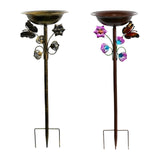 Maxbell Standing Bird Bath Bowl Gift Landscape Bird Feeder Tray for Park Porch Patio Gold