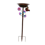 Maxbell Standing Bird Bath Bowl Gift Landscape Bird Feeder Tray for Park Porch Patio Colorful