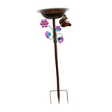 Maxbell Standing Bird Bath Bowl Gift Landscape Bird Feeder Tray for Park Porch Patio Colorful
