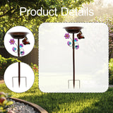 Maxbell Standing Bird Bath Bowl Gift Landscape Bird Feeder Tray for Park Porch Patio Colorful