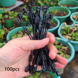 Maxbell 100 Pieces 3 Position Garden Vine Crops Ties Support 8cm 10cm 12cm Windproof