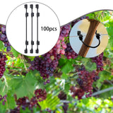 Maxbell 100 Pieces 3 Position Garden Vine Crops Ties Support 8cm 10cm 12cm Windproof