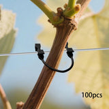 Maxbell 100 Pieces 3 Position Garden Vine Crops Ties Support 8cm 10cm 12cm Windproof