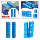 Maxbell 2x Vise Jaw Pads Multi Groove Textured Inserts for Woodworking Clamping 4.5inch