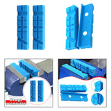 Maxbell 2x Vise Jaw Pads Multi Groove Textured Inserts for Woodworking Clamping 4.5inch