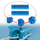 Maxbell 2x Vise Jaw Pads Multi Groove Textured Inserts for Woodworking Clamping 4.5inch