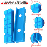Maxbell 2x Vise Jaw Pads Multi Groove Textured Inserts for Woodworking Clamping 5inch