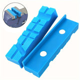 Maxbell 2x Vise Jaw Pads Multi Groove Textured Inserts for Woodworking Clamping 5inch