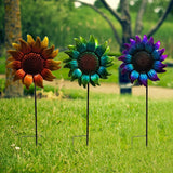 Maxbell Sunflower Garden Stake Fashion Sturdy Faux Flower for Courtyard Lawn