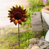Maxbell Sunflower Garden Stake Fashion Sturdy Faux Flower for Courtyard Lawn
