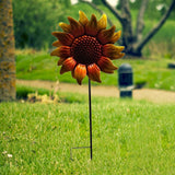 Maxbell Sunflower Garden Stake Fashion Sturdy Faux Flower for Courtyard Lawn