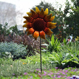 Maxbell Sunflower Garden Stake Fashion Sturdy Faux Flower for Courtyard Lawn