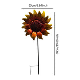Maxbell Sunflower Garden Stake Fashion Sturdy Faux Flower for Courtyard Lawn