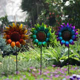 Maxbell Sunflower Garden Stake Fashion Sturdy Faux Flower for Courtyard Lawn