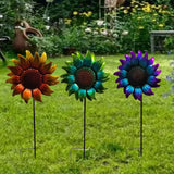 Maxbell Sunflower Garden Stake Fashion Sturdy Faux Flower for Courtyard Lawn