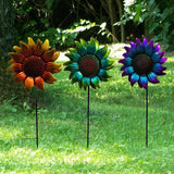 Maxbell Sunflower Garden Stake Fashion Sturdy Faux Flower for Courtyard Lawn