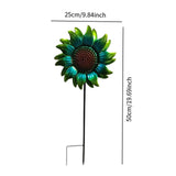 Maxbell Sunflower Garden Stake Fashion Sturdy Faux Flower for Courtyard Lawn