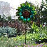 Maxbell Sunflower Garden Stake Fashion Sturdy Faux Flower for Courtyard Lawn