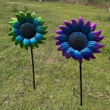 Maxbell Sunflower Garden Stake Fashion Sturdy Faux Flower for Courtyard Lawn