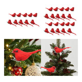 Maxbell Artificial Christmas Red Bird Ornaments Crafts for Holidays Wedding Branches