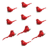 Maxbell Artificial Christmas Red Bird Ornaments Crafts for Holidays Wedding Branches