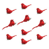 Maxbell Artificial Christmas Red Bird Ornaments Crafts for Holidays Wedding Branches
