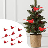 Maxbell Artificial Christmas Red Bird Ornaments Crafts for Holidays Wedding Branches