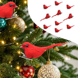 Maxbell Artificial Christmas Red Bird Ornaments Crafts for Holidays Wedding Branches