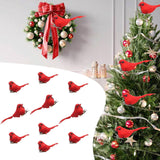 Maxbell Artificial Christmas Red Bird Ornaments Crafts for Holidays Wedding Branches