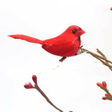 Maxbell Artificial Christmas Red Bird Ornaments Clip on for Fence Branches Landscape