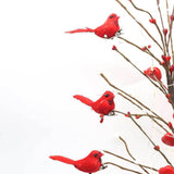Maxbell Artificial Christmas Red Bird Ornaments Clip on for Fence Branches Landscape